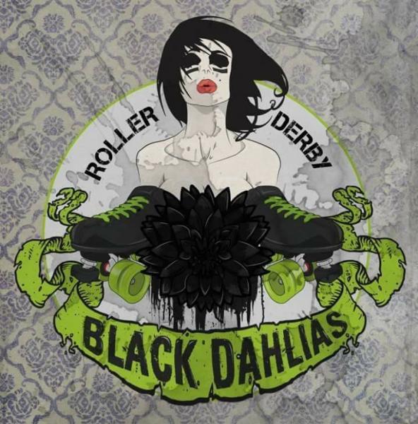 Black Dahlias roller Derby logo