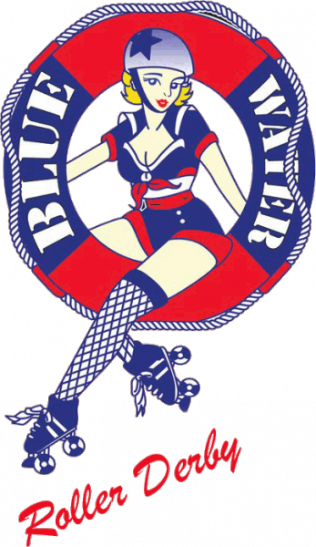 Blue Water Roller Derby logo