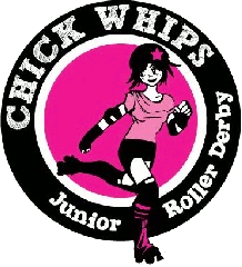 Chick Whips! Junior Roller Derby logo