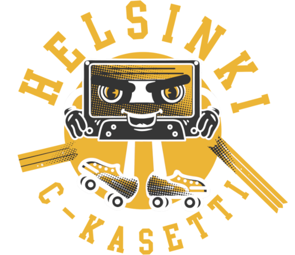 Helsinki Roller Derby C-kasetti logo