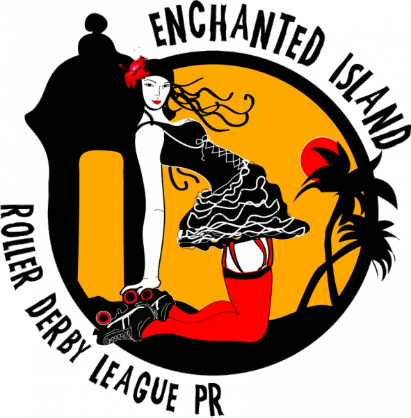 Enchanted Island Roller Derby logo