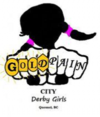 Gold Pain City Derby Girls logo