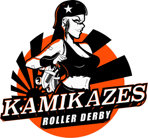 Kamikazes Roller Derby logo