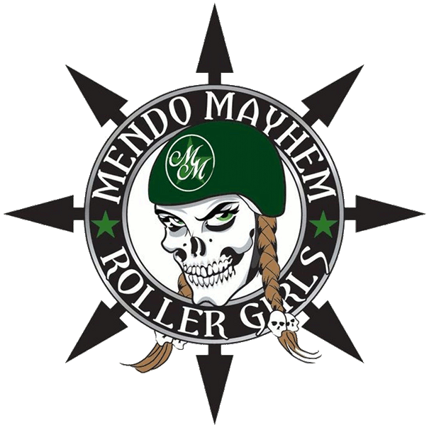 Mendo Mayhem Rollergirls logo