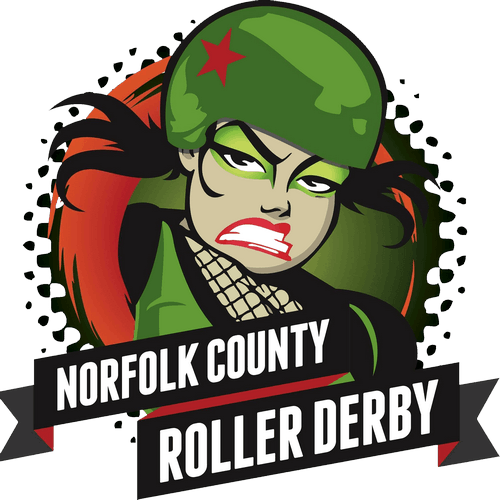 Norfolk County Roller Derby logo