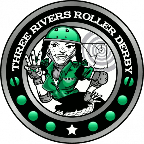 Three Rivers Roller Derby logo