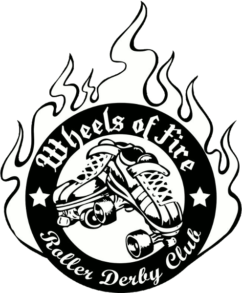Wheels of Fire Roller Derby Club logo