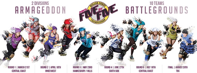 2015 5x5 Roller Derby Championship logo