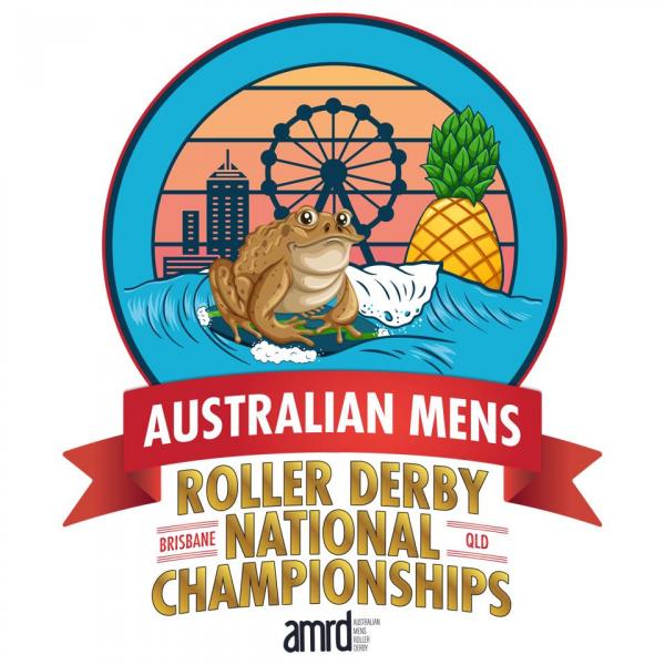2019 Australian Men's Roller Derby National Championships logo